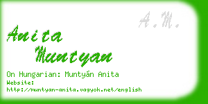 anita muntyan business card